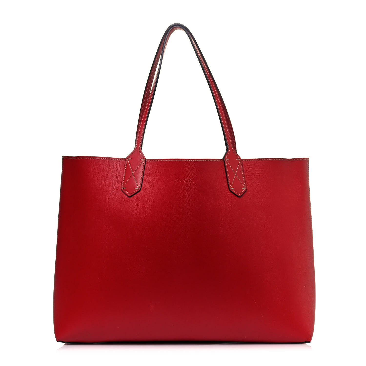 Gucci GG Supreme Medium Reversible Tote Beige Red 11 of 19