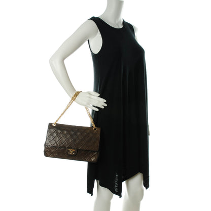 Chanel Lambskin Quilted Bijoux Chain Medium Double Flap Brown 2 of 7