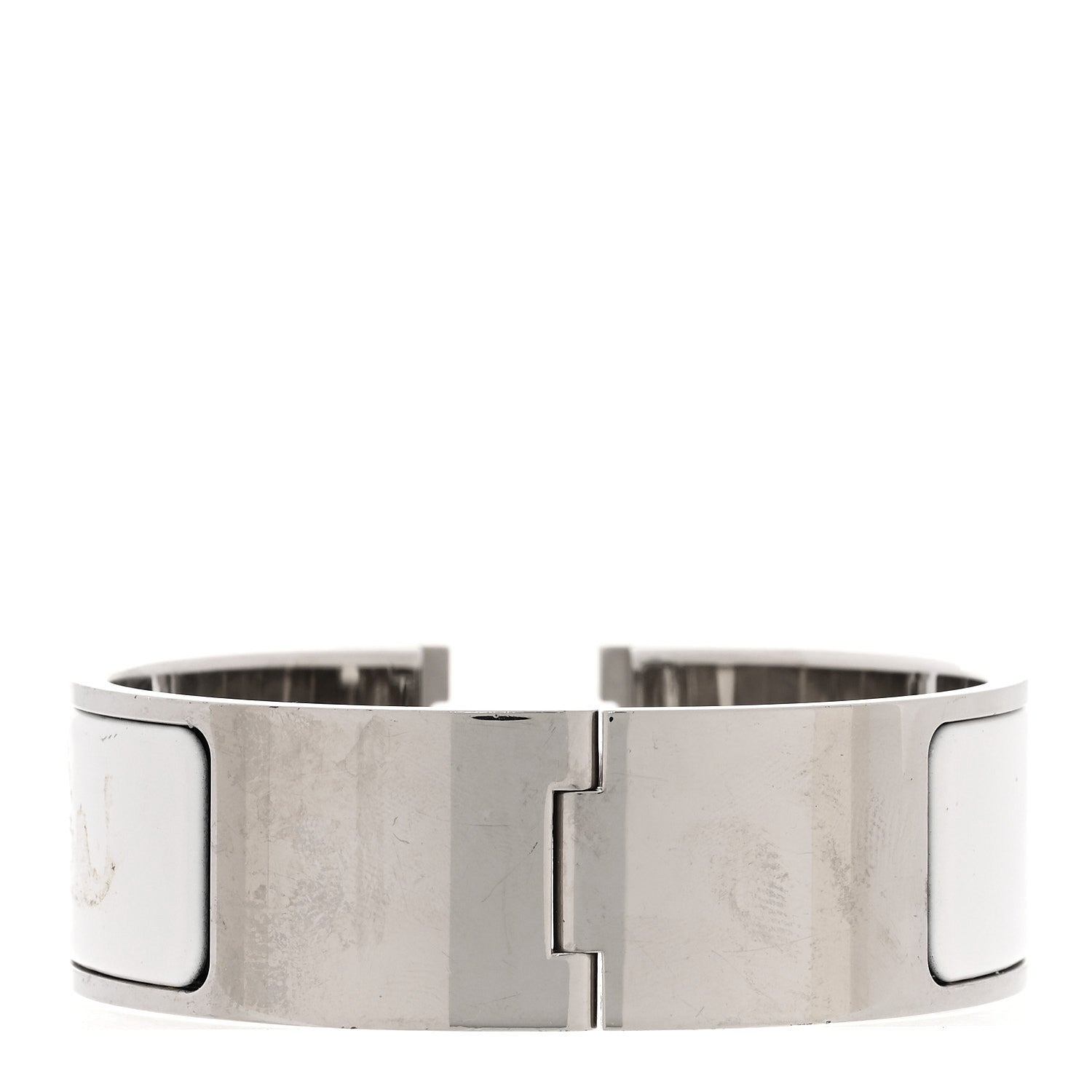 Hermes Enamel Wide Clic Clac H Bracelet PM White 3 of 4