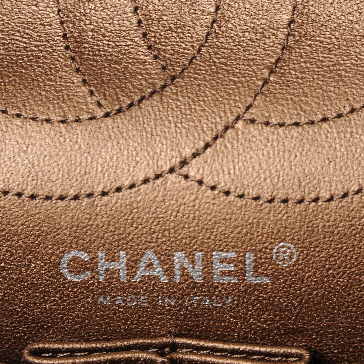 Metallic Aged Calfskin Quilted 2.55 Reissue 226 Flap Dark Gold