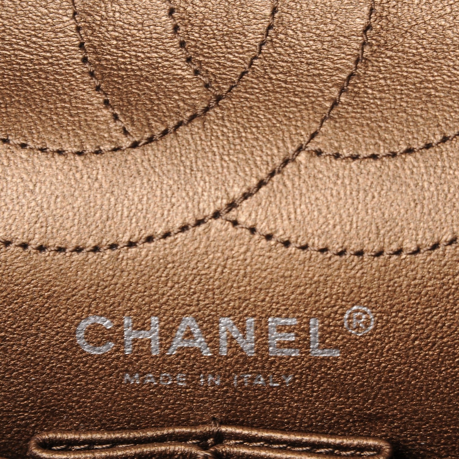 Chanel Metallic Aged Calfskin Quilted 2.55 Reissue 226 Flap Dark Gold 6 of 7