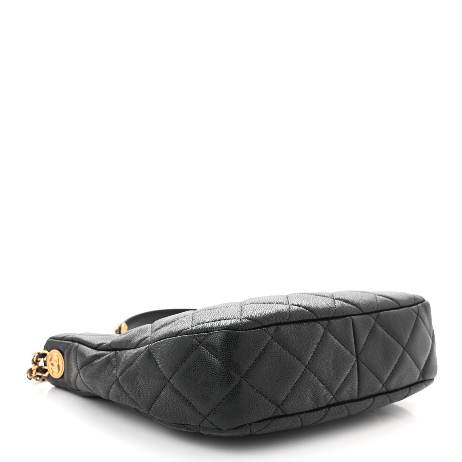 Chanel Caviar Quilted Twist Your Buttons Hobo Black 4 of 11