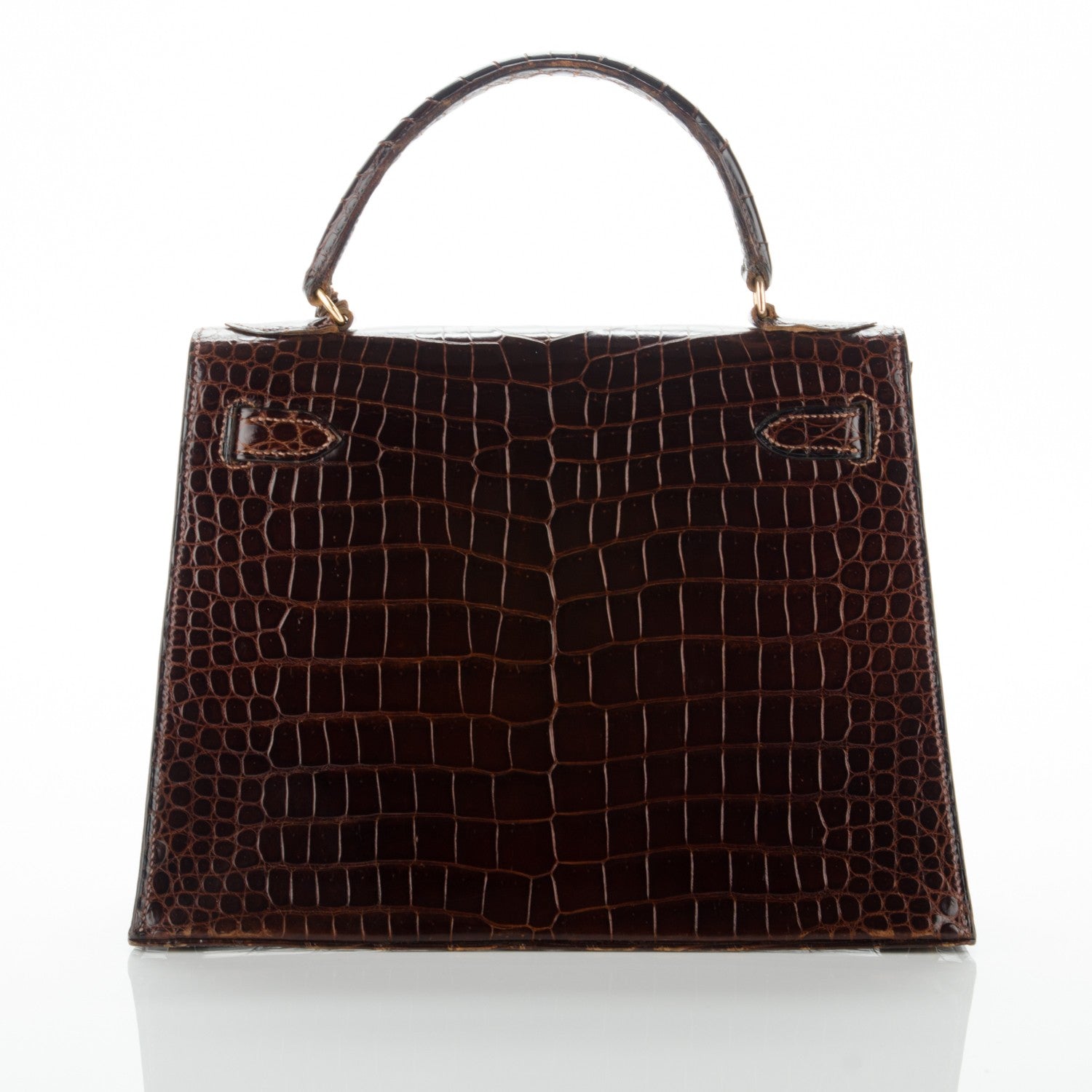 Hermes Shiny Crocodile Kelly 28 Havane 4 of 20