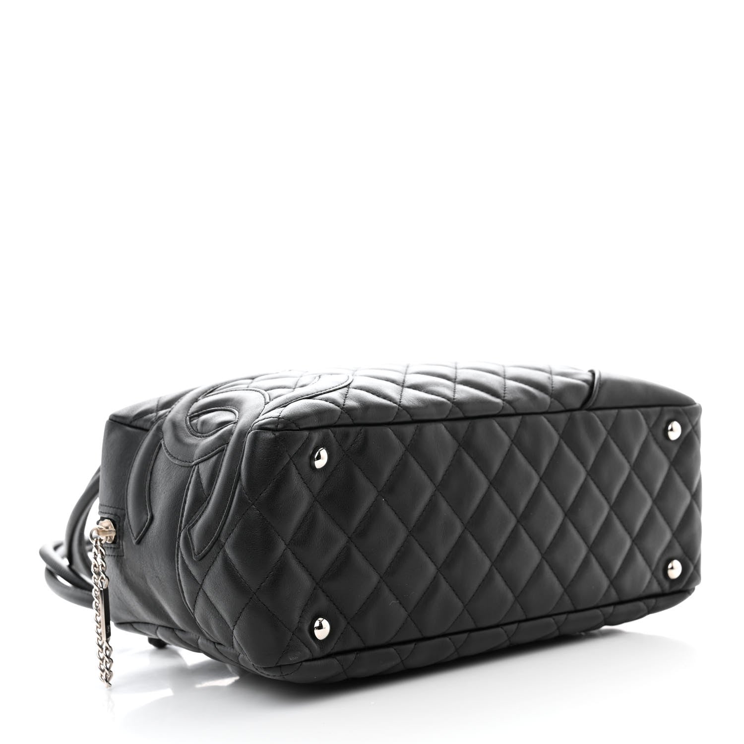 Chanel Calfskin Quilted Large Cambon Bowler Black 4 of 10