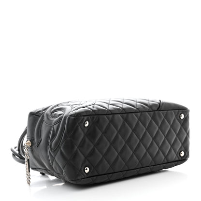 Chanel Calfskin Quilted Large Cambon Bowler Black 4 of 10