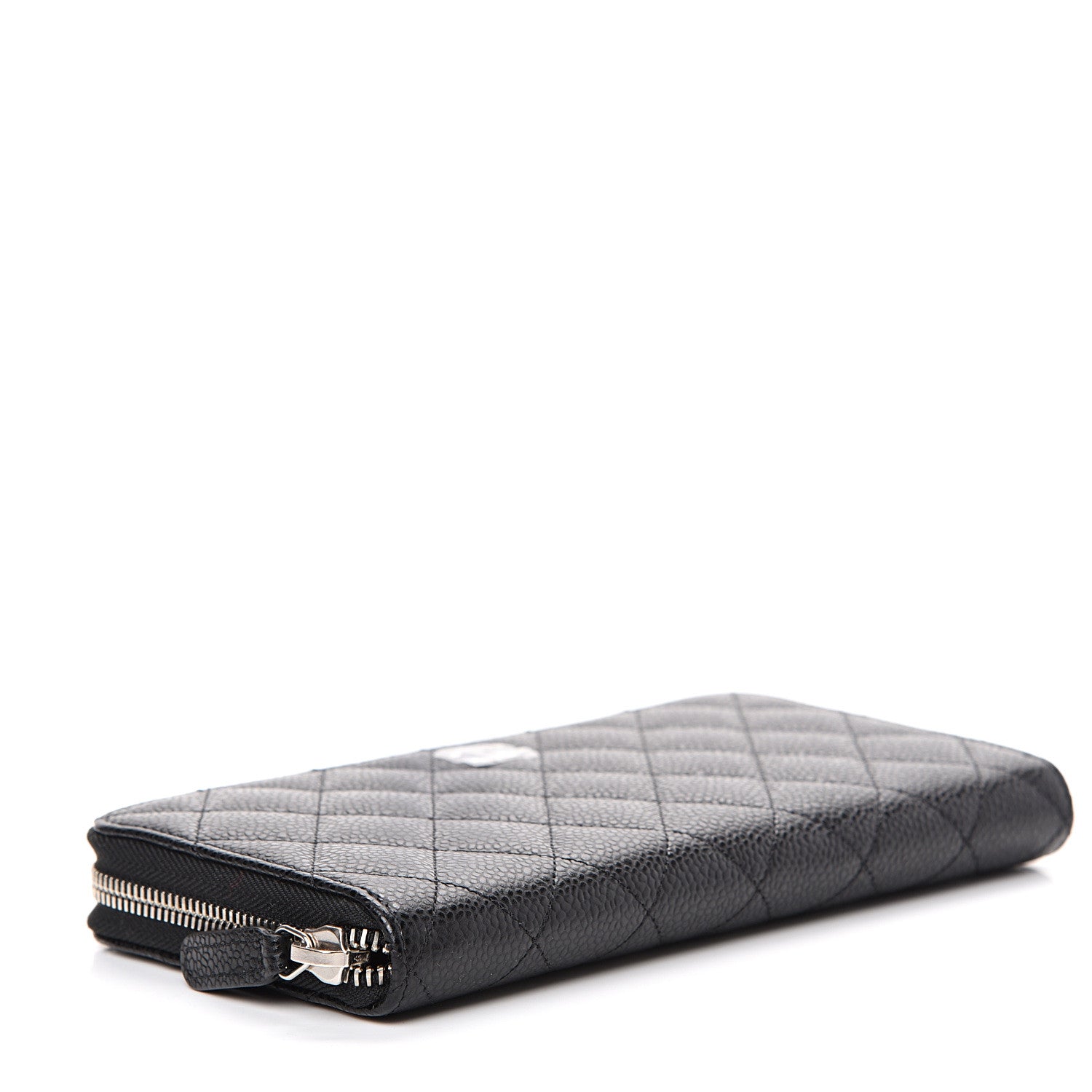 Chanel Caviar Quilted Large Gusset Zip Around Wallet Black 3 of 8