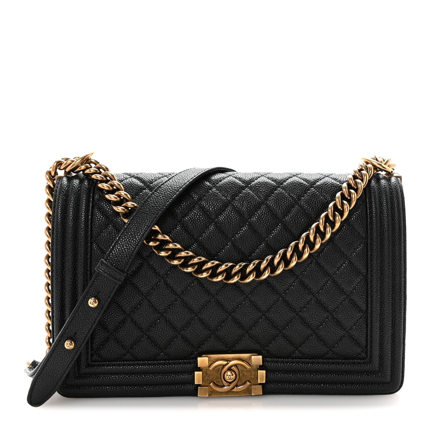 Chanel Caviar Quilted New Medium Boy Flap Black 1 of 10