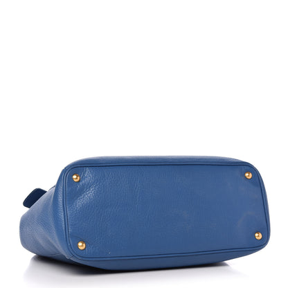 Prada Vitello Daino Tote Cobalto 4 of 10