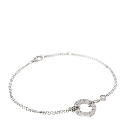 Cartier 18K White Gold Diamond LOVE Bracelet 1 of 4