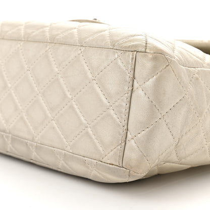 Chanel Metallic Lambskin Quilted Maxi Single Flap Silver 10 of 14