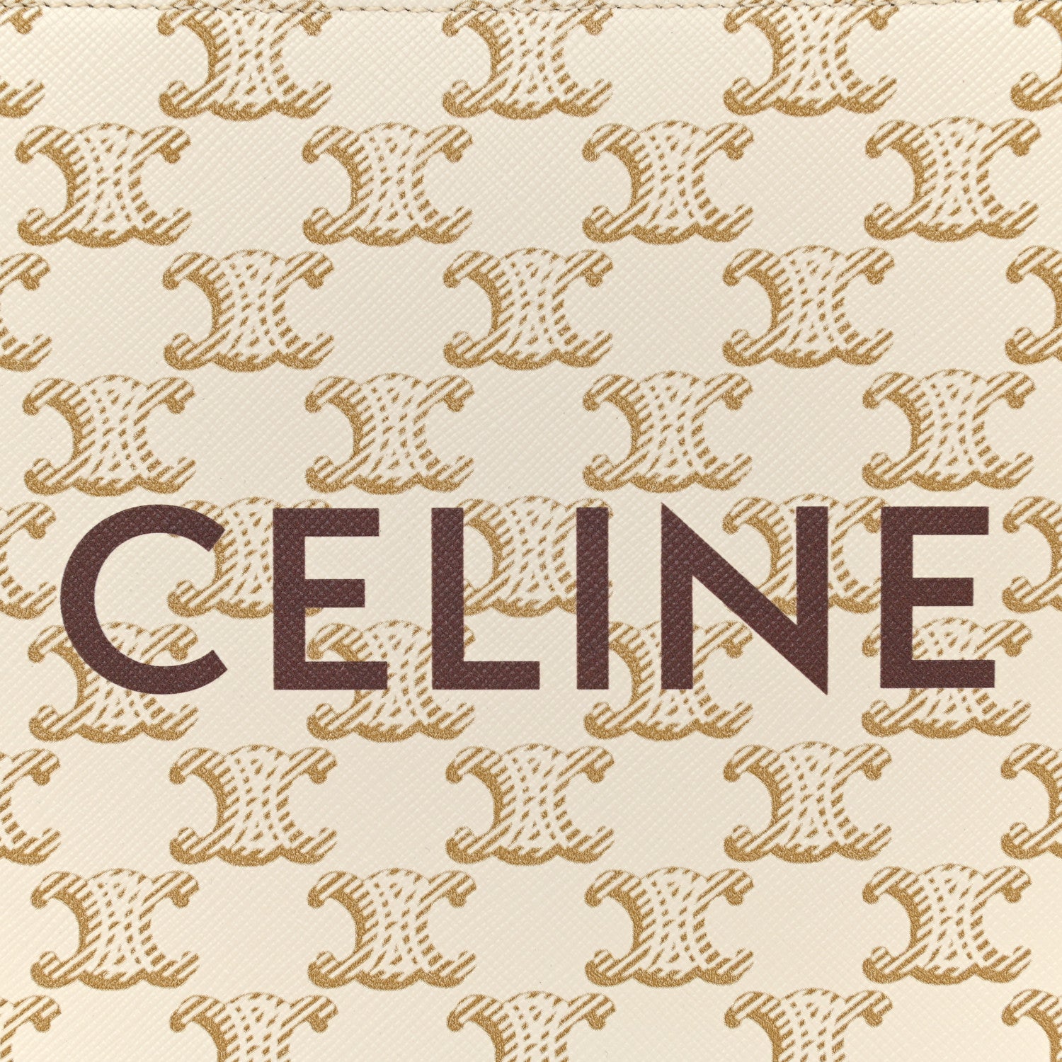 Celine Triomphe Canvas Calfskin Mini Vertical Cabas White 5 of 8