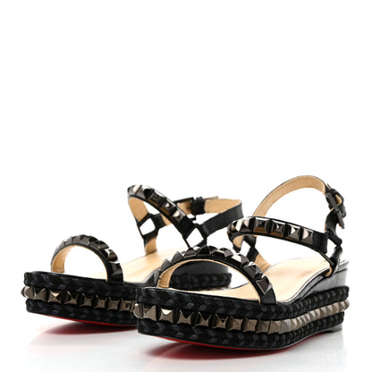 Christian Louboutin Alligator Rope Cataclou 60 Platform Sandals 35 Black 3 of 7