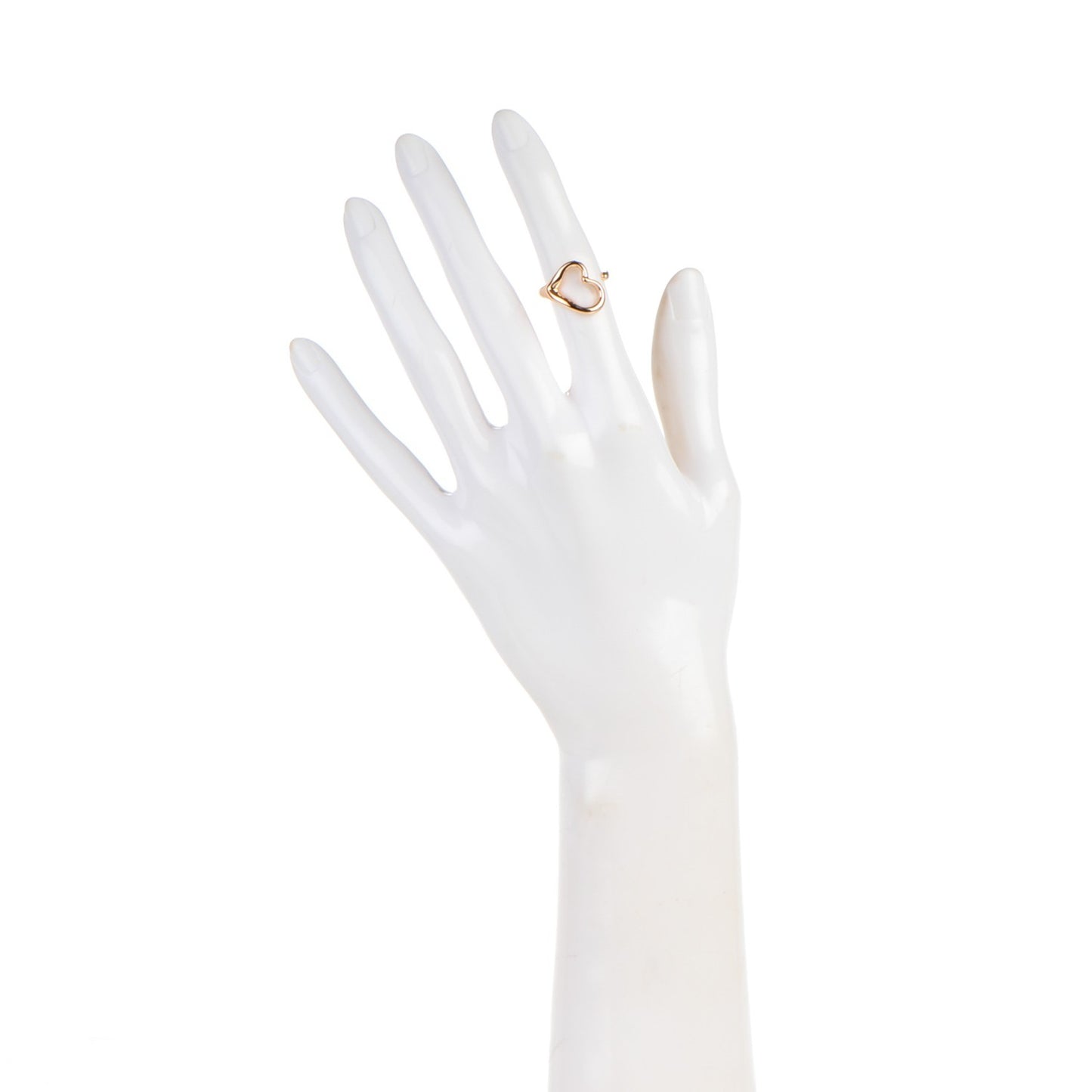 18K Rose Gold Elsa Peretti Small Open Heart Ring 4.5