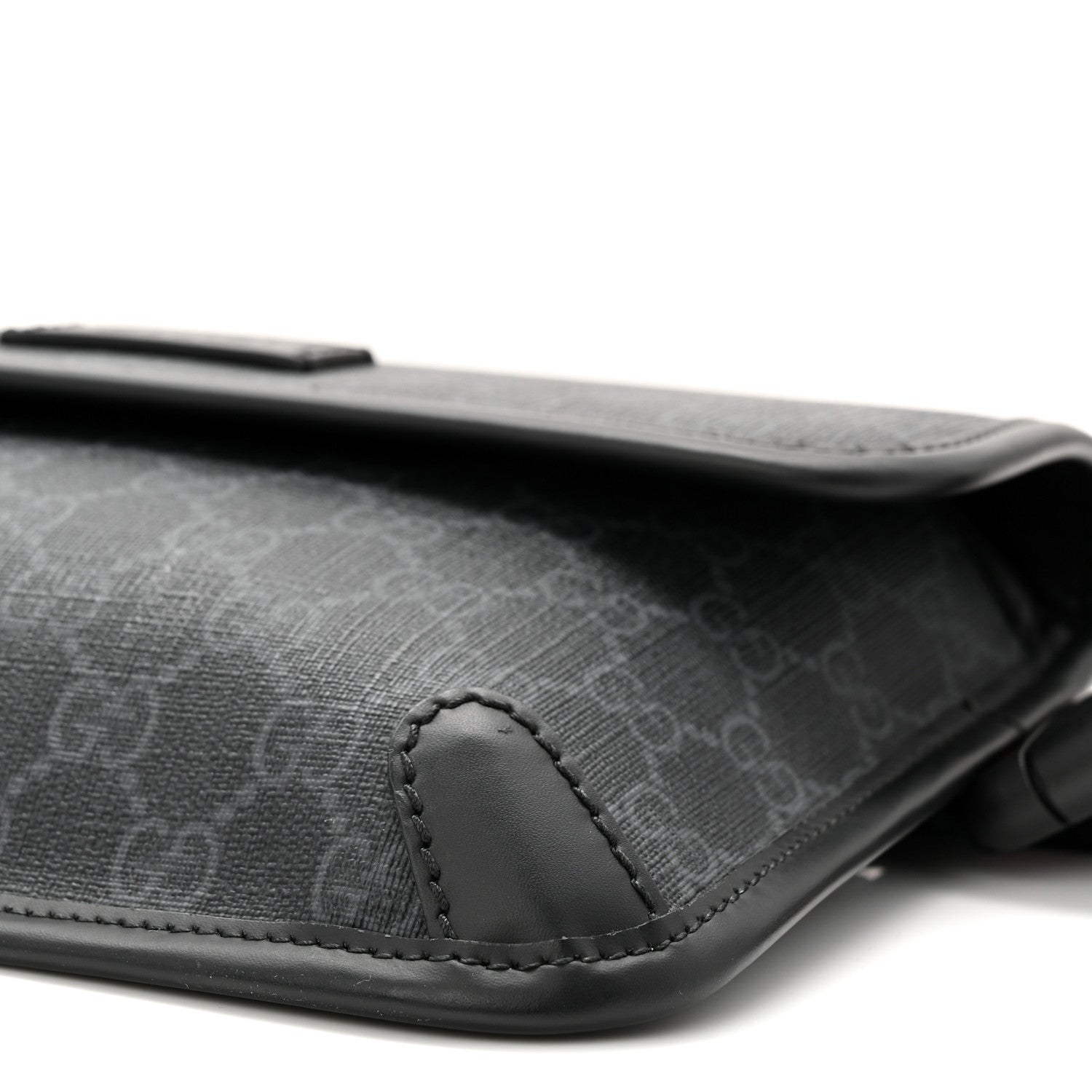 Gucci GG Supreme Monogram Web Slim Belt Bag Black Grey 10 of 10