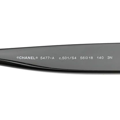 Chanel Acetate Enamel Heart Butterfly Sunglasses 5477-A Black 5 of 8