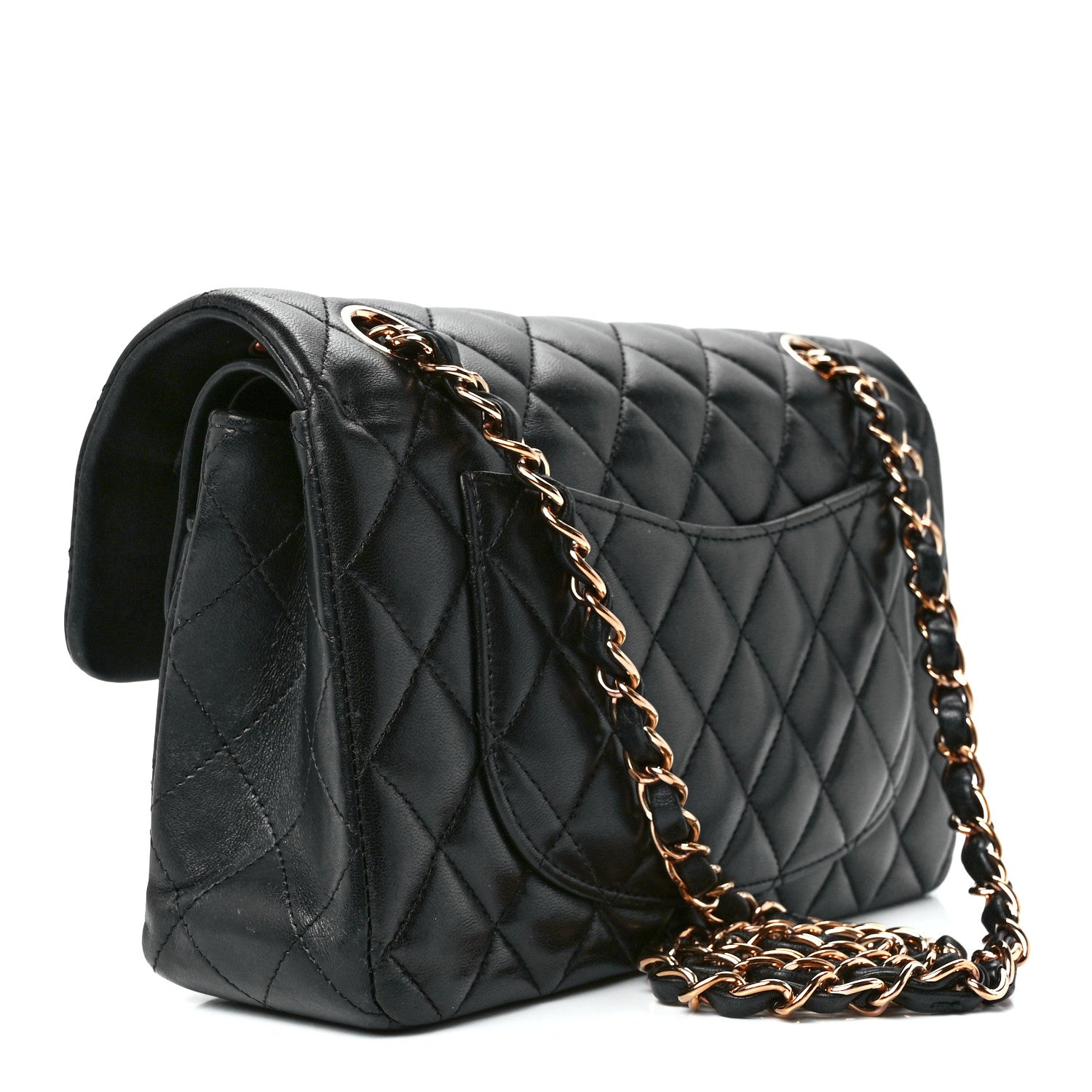 Chanel Lambskin Quilted Small Double Flap Black 3 of 12