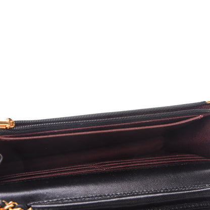 Chanel Lambskin Quilted Wallet On Chain WOC Black 5 of 9