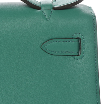Hermes Swift Kelly Pochette Clutch Vert Vertigo 20 of 28