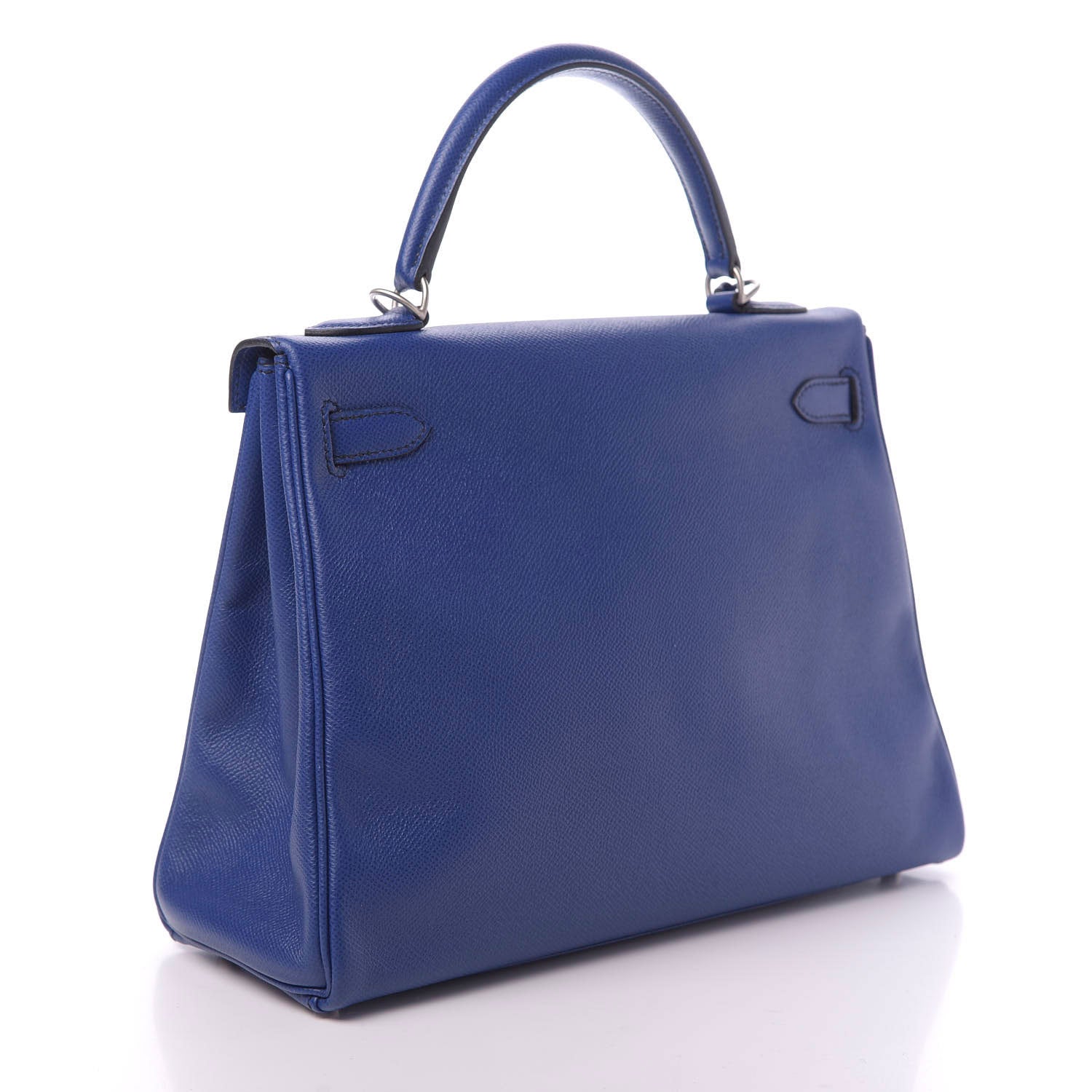 Hermes Epsom Horseshoe Kelly Retourne 32 Bleu Electrique Black 3 of 11