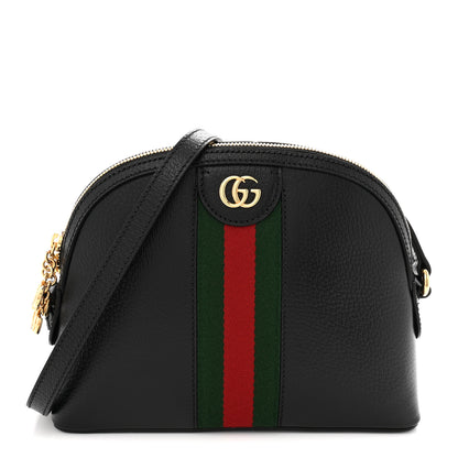 Gucci Dollar Pigprint GG Web Small Ophidia Dome Shoulder Bag Black 1 of 10