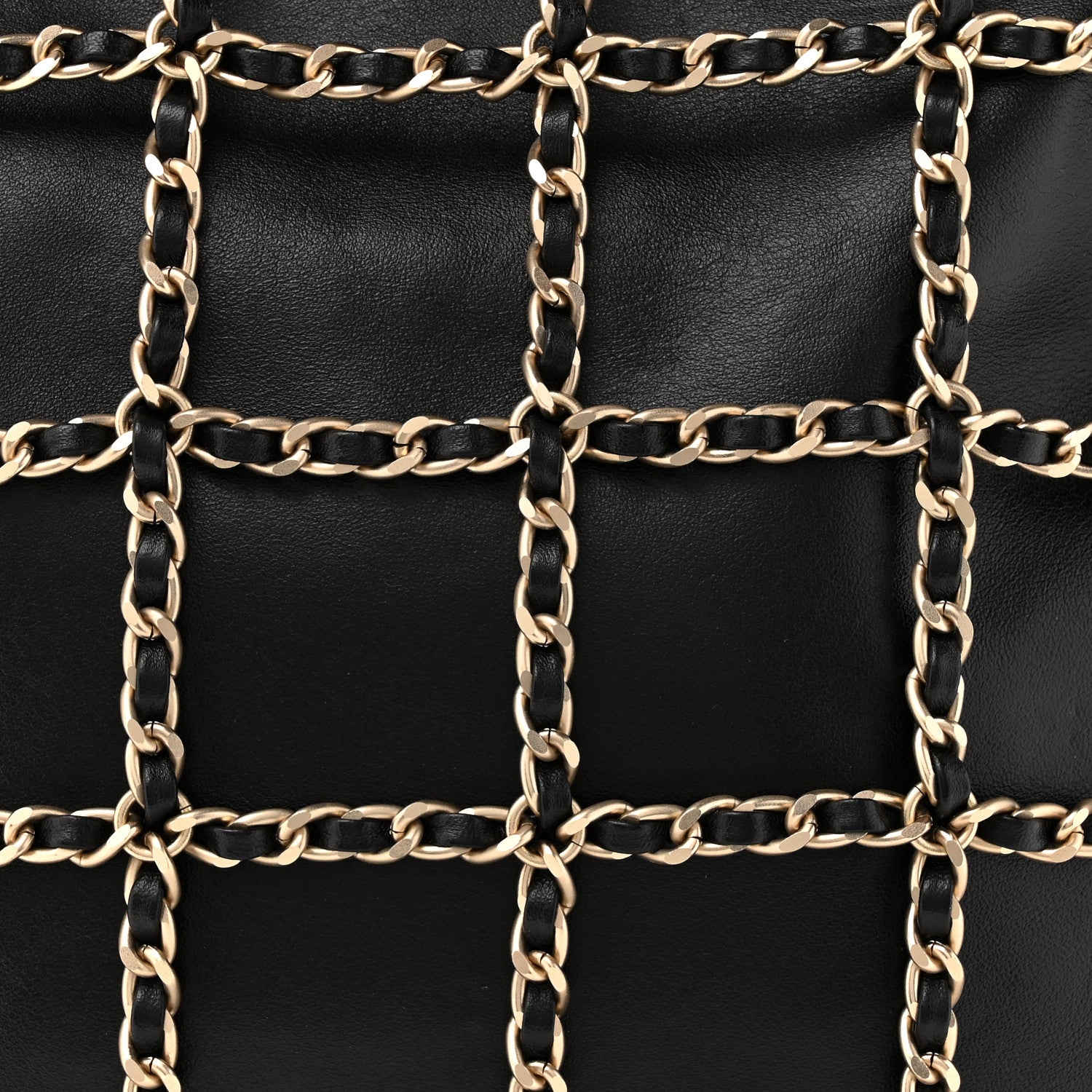 Chanel Lambskin Large Shopping Chain Tote Black 8 of 10