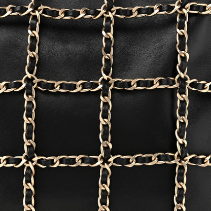 Chanel Lambskin Large Shopping Chain Tote Black 8 of 10