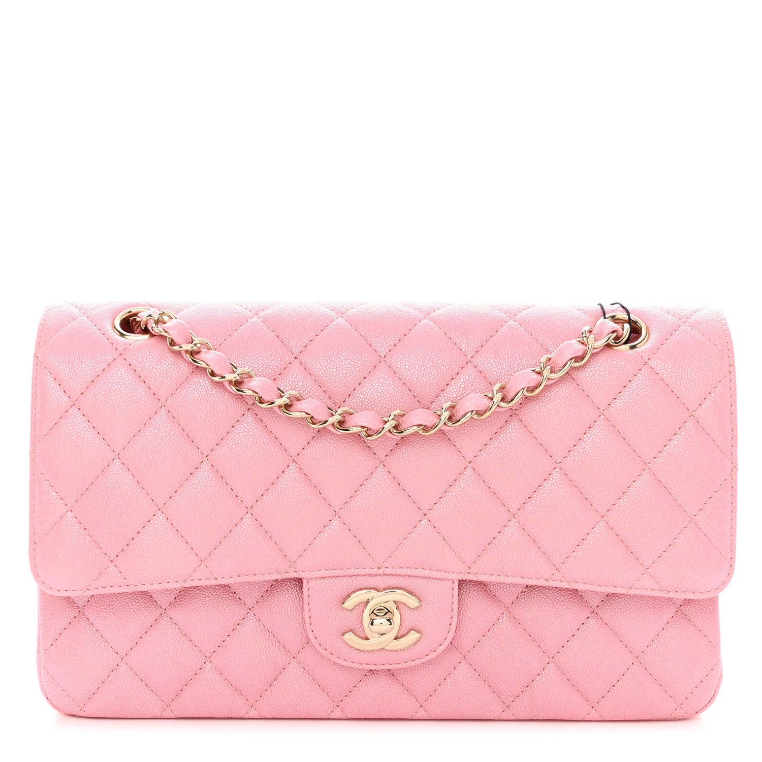 Chanel Iridescent Caviar Quilted Medium Double Flap Rose Pink 1 of 11