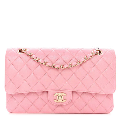 Chanel Iridescent Caviar Quilted Medium Double Flap Rose Pink 1 of 11