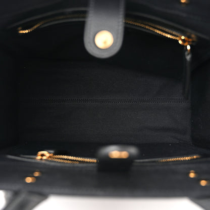 Versace Canvas Calfskin La Medusa Small Tote Black 5 of 12