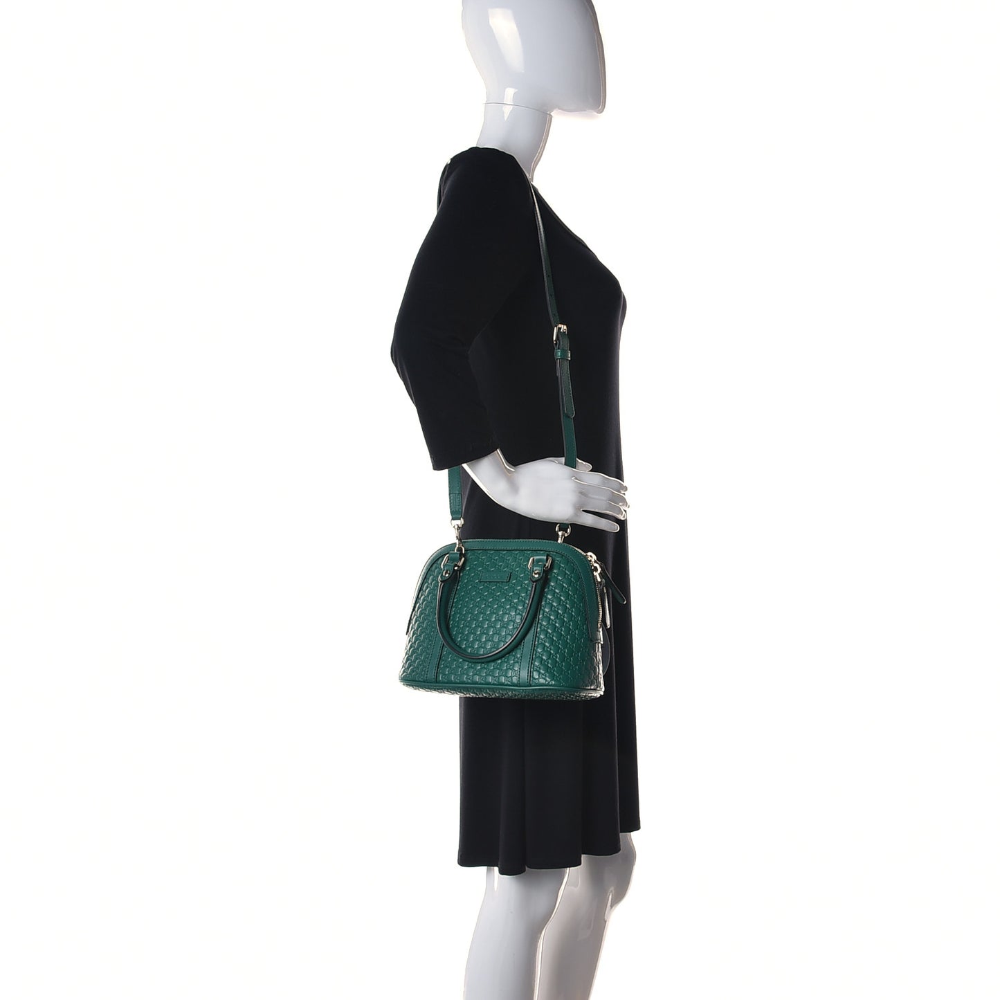 Soft Microguccissima Mini Dome Bag Emerald