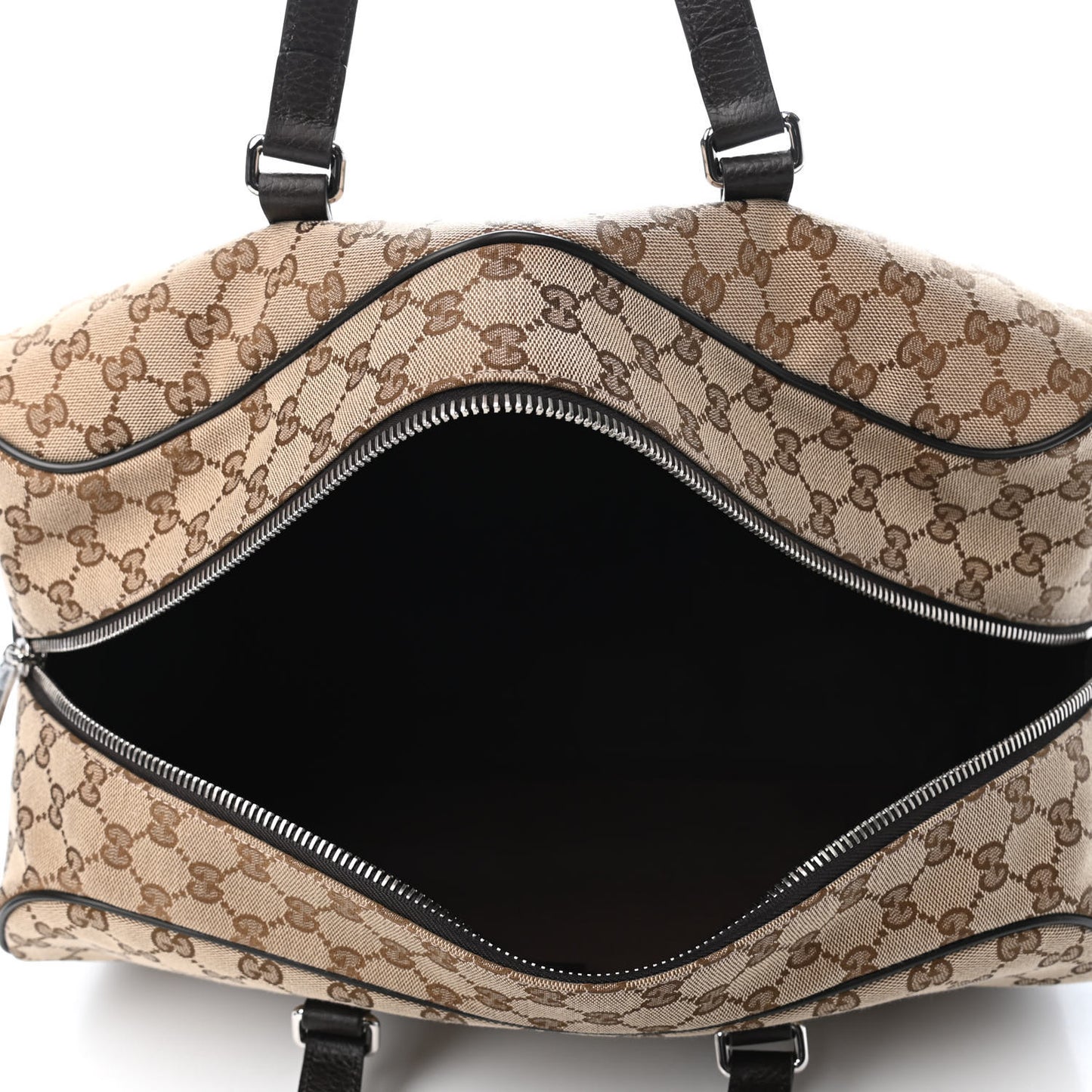Monogram Dollar Calfskin Boston Duffle Bag Beige Ebony Testa di Moro Marrone Scuro
