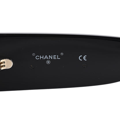 Chanel Acetate CC Logo Square Sunglasses 71472 Black 6 of 8