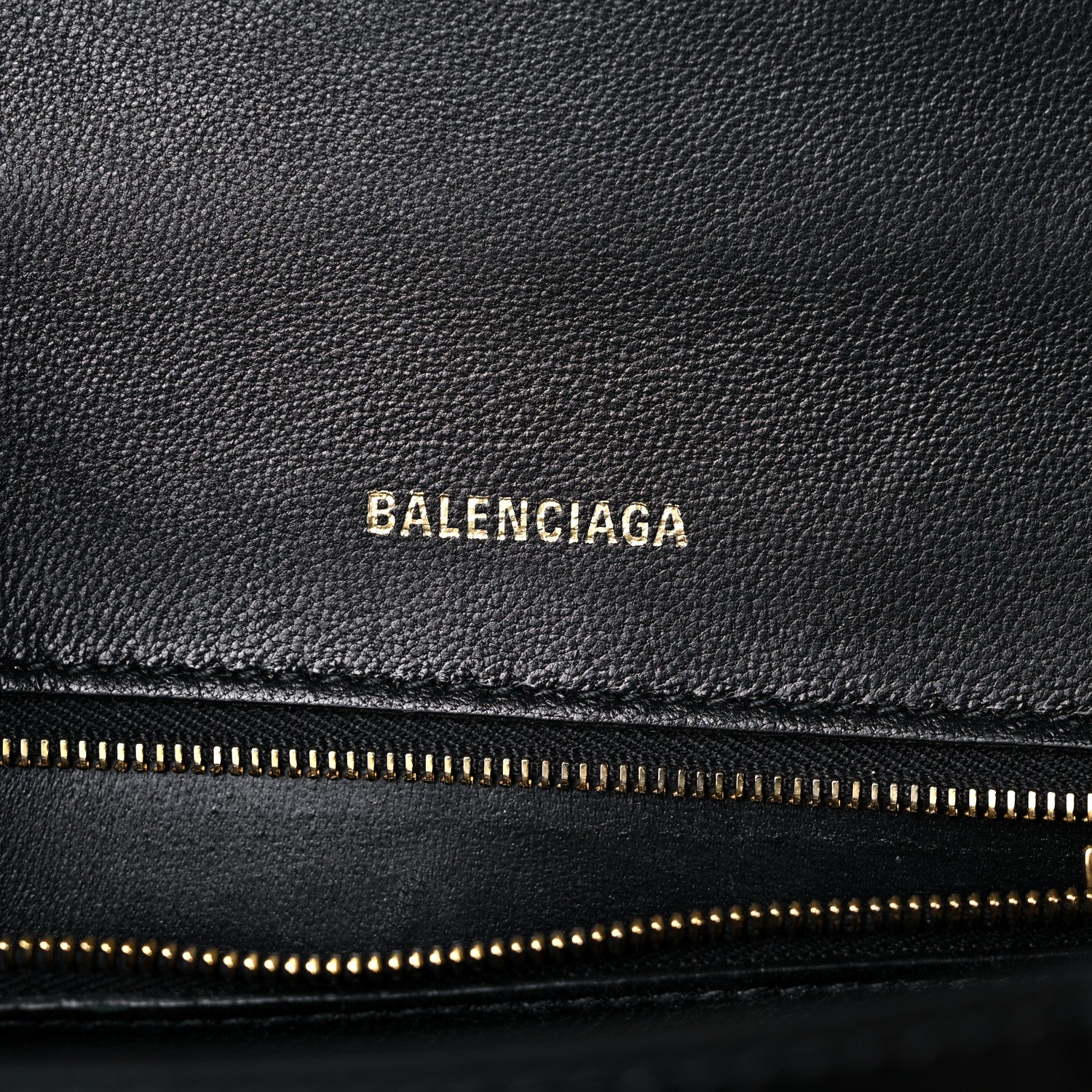 Balenciaga Shiny Box Calfskin Small Hourglass Top Handle Bag Black 6 of 16