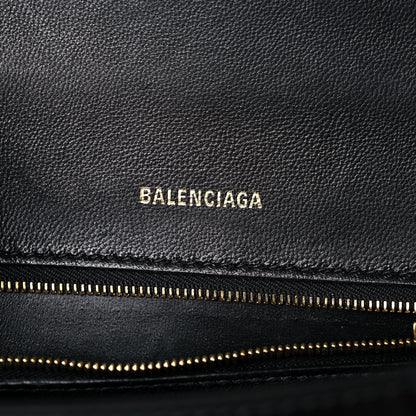 Balenciaga Shiny Box Calfskin Small Hourglass Top Handle Bag Black 6 of 16