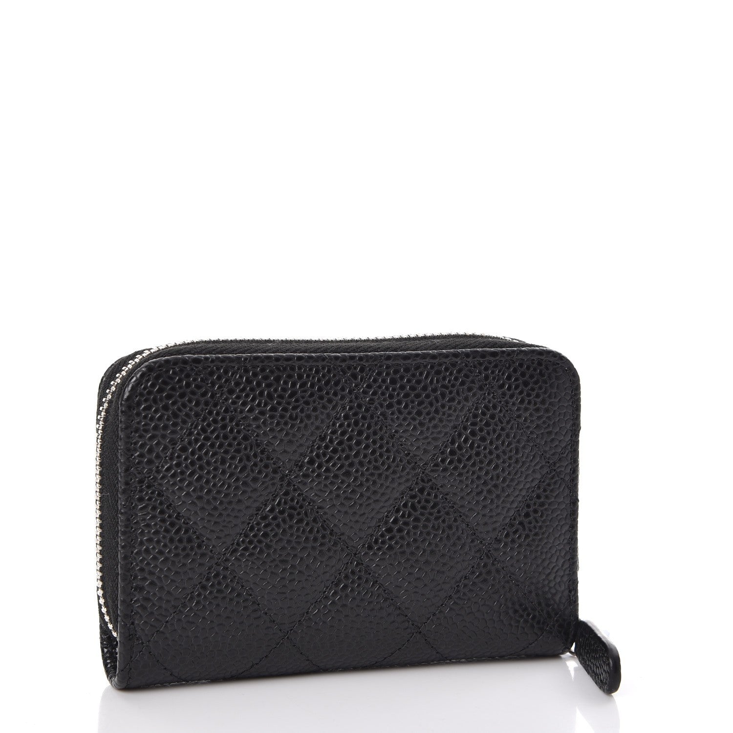 Chanel Caviar Quilted Zip Coin Purse Black 3 of 8