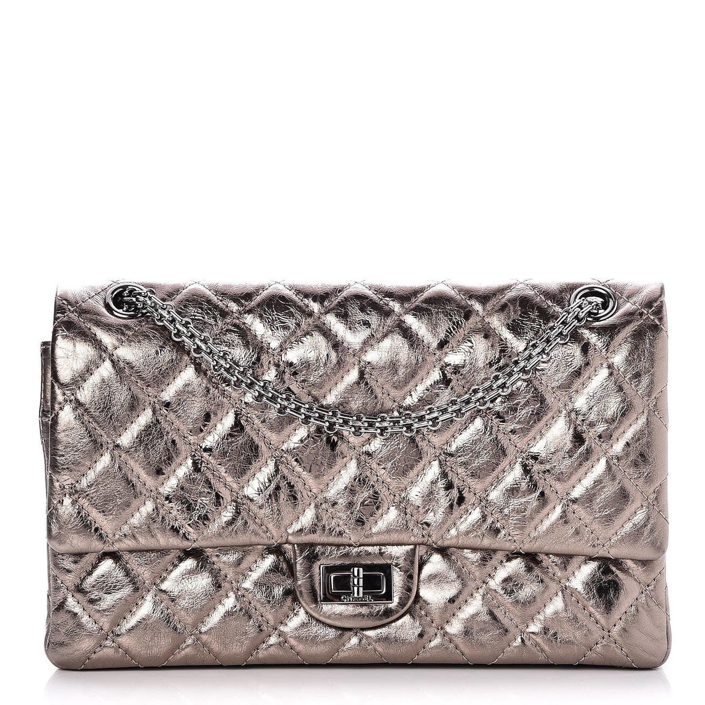 Metallic Aged Calfskin Quilted 2.55 Reissue 226 Gold