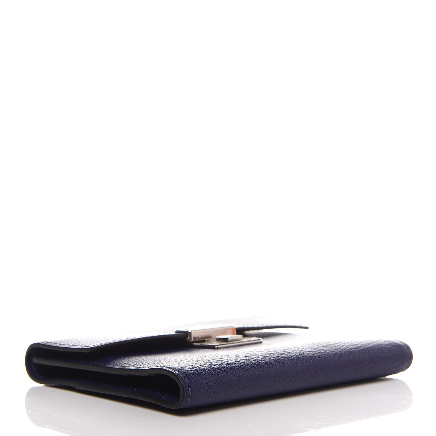 Hermes Chevre Mysore Mini Clic Card Holder Bleu Encre 4 of 11