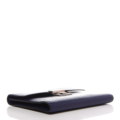 Hermes Chevre Mysore Mini Clic Card Holder Bleu Encre 4 of 11