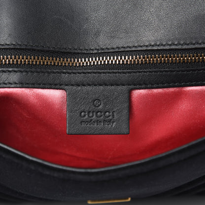 Gucci Velvet Matelasse Small GG Marmont Shoulder Bag Black 6 of 13