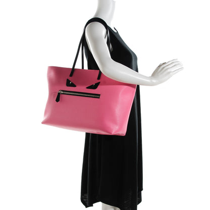 Fendi Vitello Elite Cuoio Monster Buggies Medium Roll Tote Lollypop Black 2 of 8