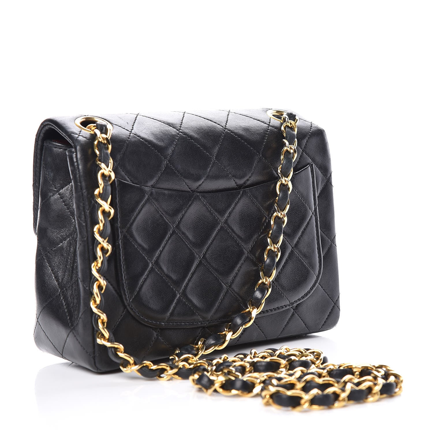 Chanel Lambskin Quilted Mini Square Flap Black 3 of 13