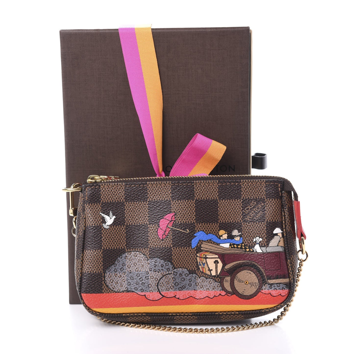 Damier Ebene 2015 Christmas Animation Mini Pochette Accessories