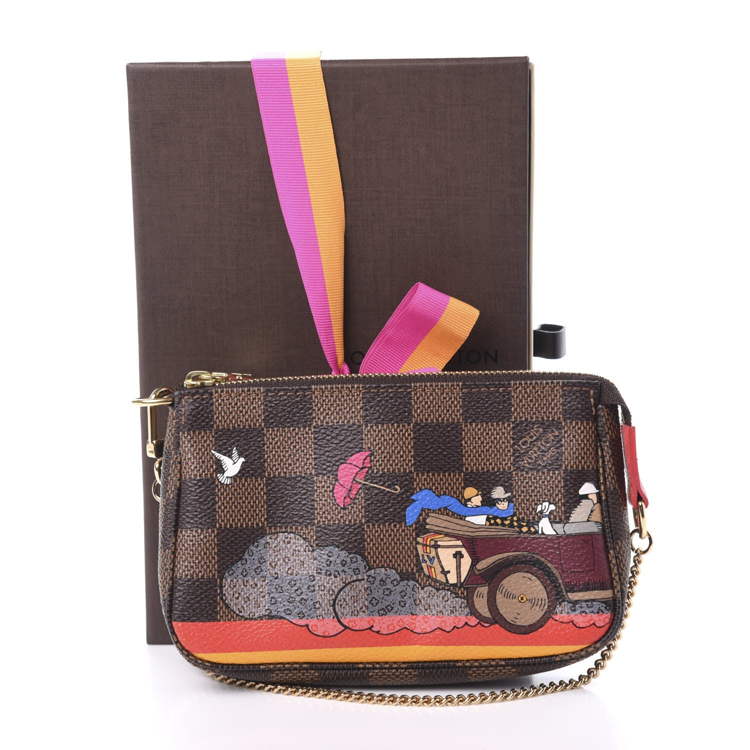 Louis Vuitton Damier Ebene 2015 Christmas Animation Mini Pochette Accessories 11 of 11