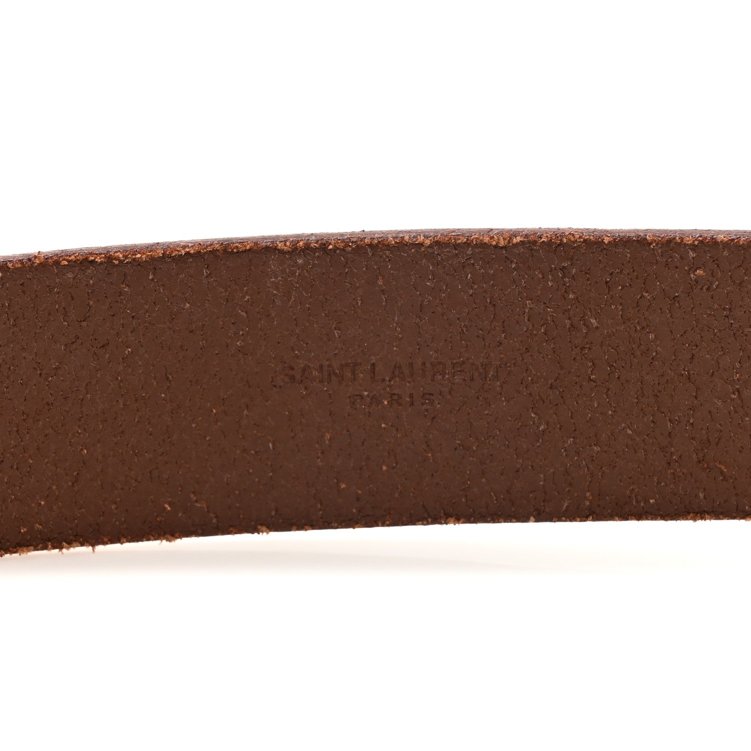 Saint Laurent Vegetable Tanned Square Buckle Belt 85 34 Dark Brown Chocolate 3 of 6