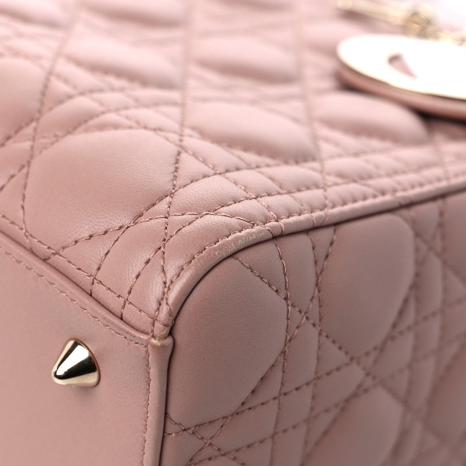 Christian Dior Lambskin Cannage Medium Lady Dior Blush 8 of 12