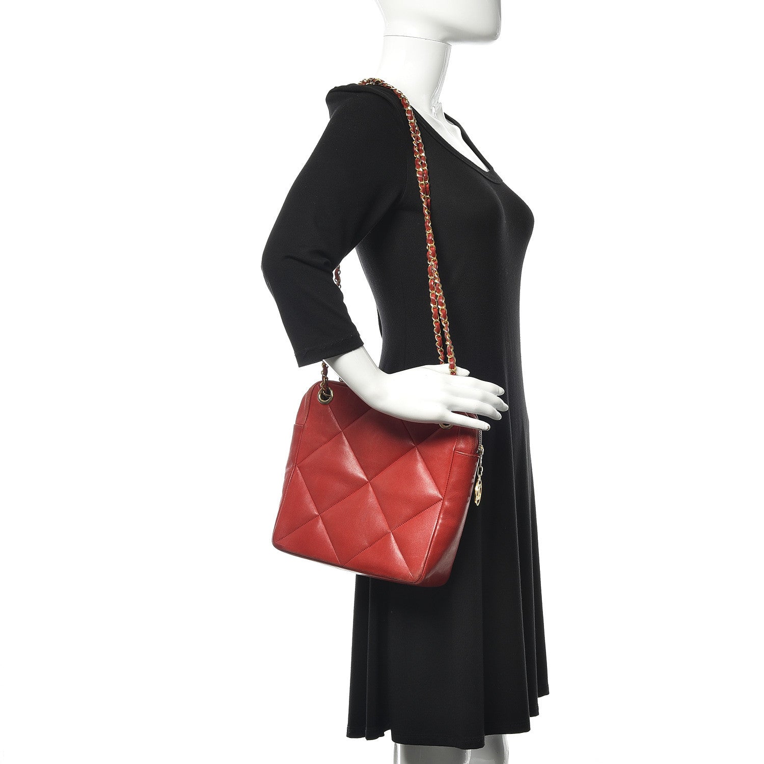 Chanel Lambskin Quilted Crossbody Red 2 of 24
