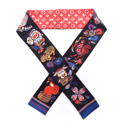Louis Vuitton Silk Monogram Superstition Bandeau Black 1 of 4