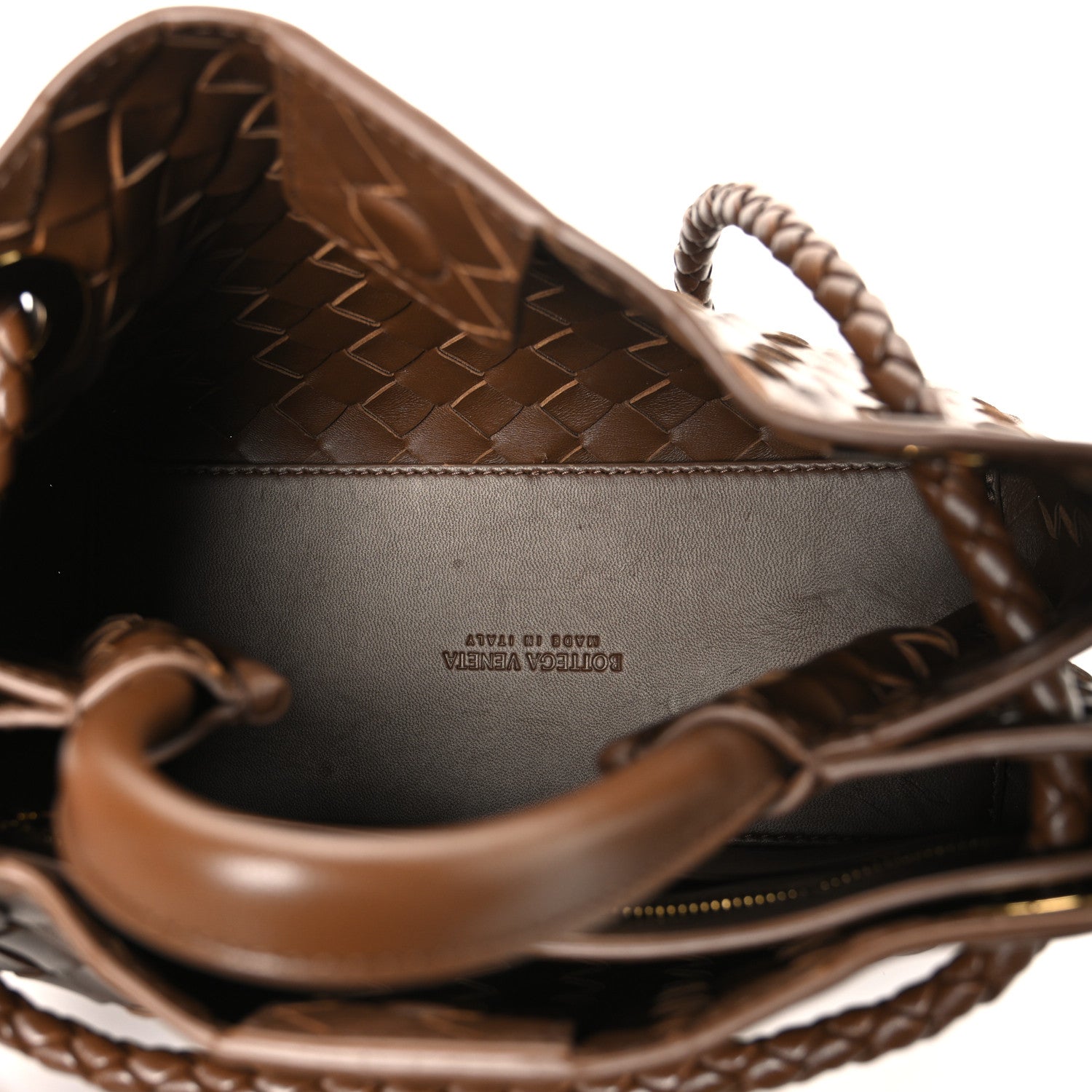 Bottega Veneta Nappa Intrecciato Small Andiamo Shoulder Bag