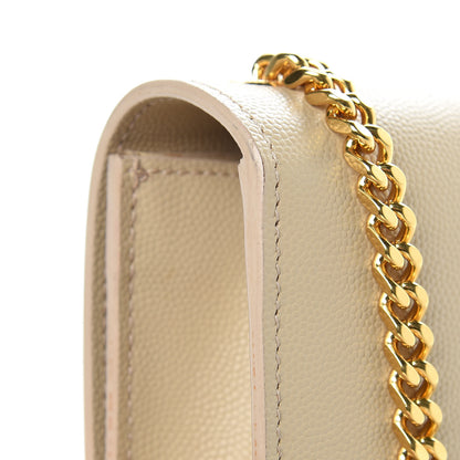 Saint Laurent Grain De Poudre Small Monogram Kate Satchel Nude Powder 10 of 11