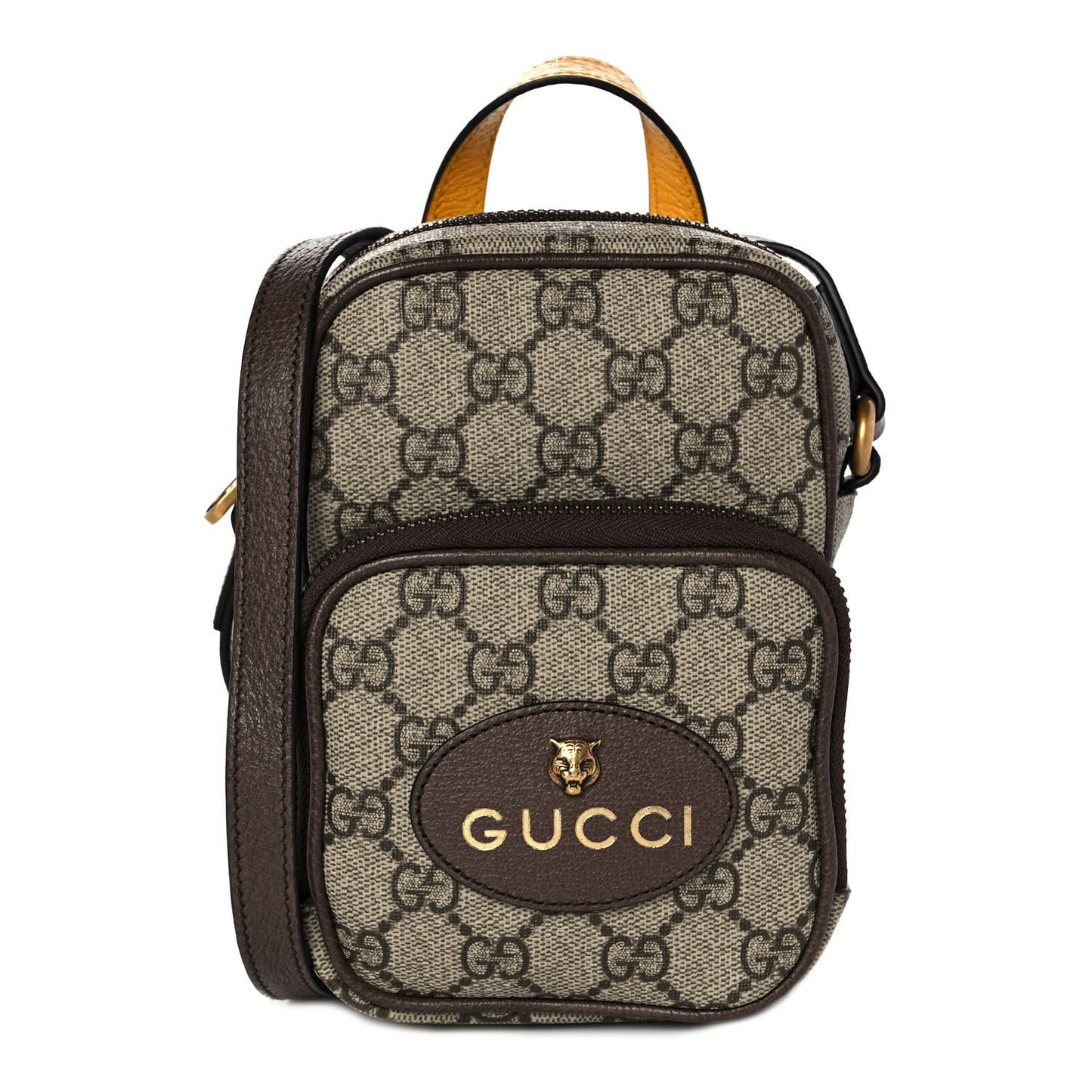 GG Supreme Monogram Mini Neo Vintage Double Zip Messenger Bag Beige New Acero Crop